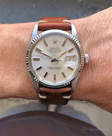 rolex datejust leather straps|best leather strap for rolex.